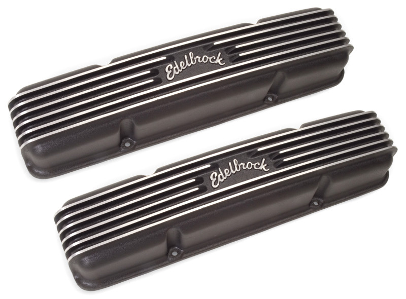 Edelbrock Valve Cover Classic Series Chevrolet 1959-1986 262-400 CI V8 Black - 41453