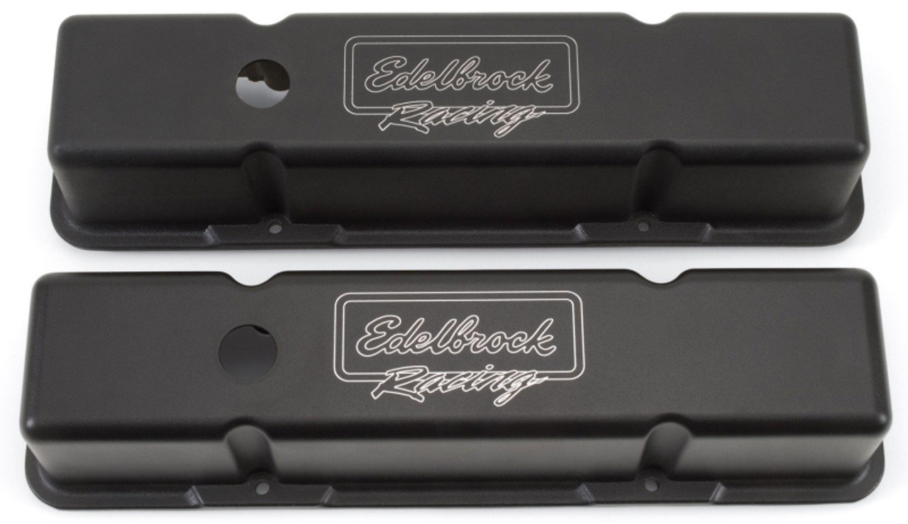 Edelbrock Valve Cover Victor Series Chevrolet 1959-1986 262-400 CI V8 Tall Black - 41733