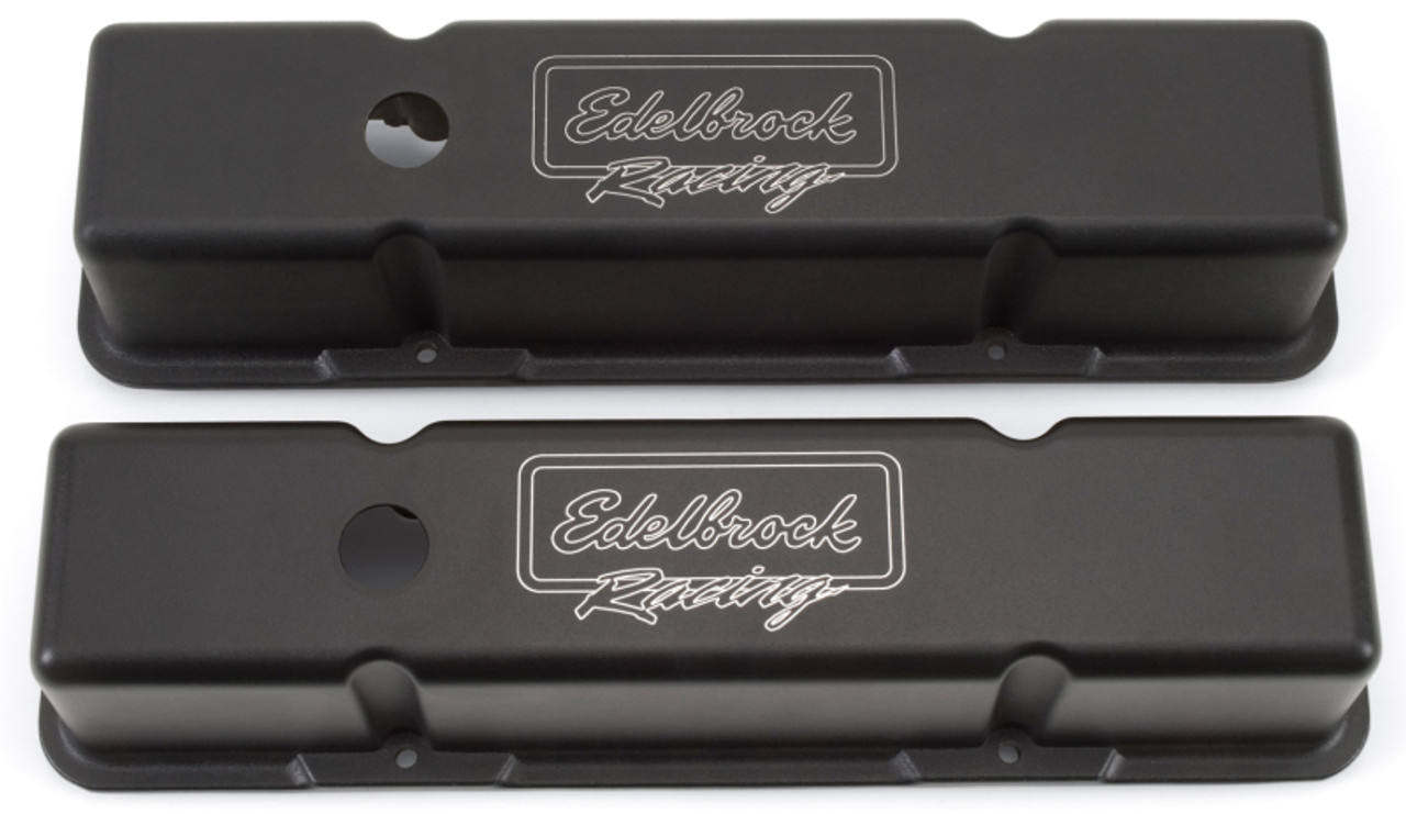Edelbrock Valve Cover Victor Series Chevrolet 1959-1986 262-400 CI V8 Tall Black - 41733