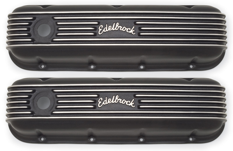 Edelbrock Valve Cover Classic Series Chevrolet 1965 and Later 396-502 V8 Black - 41853