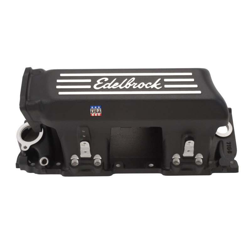 Edelbrock Manifold EFI Pro-Flo XT BB Chevy Rect Port Heads Black Powder Coated - 71363