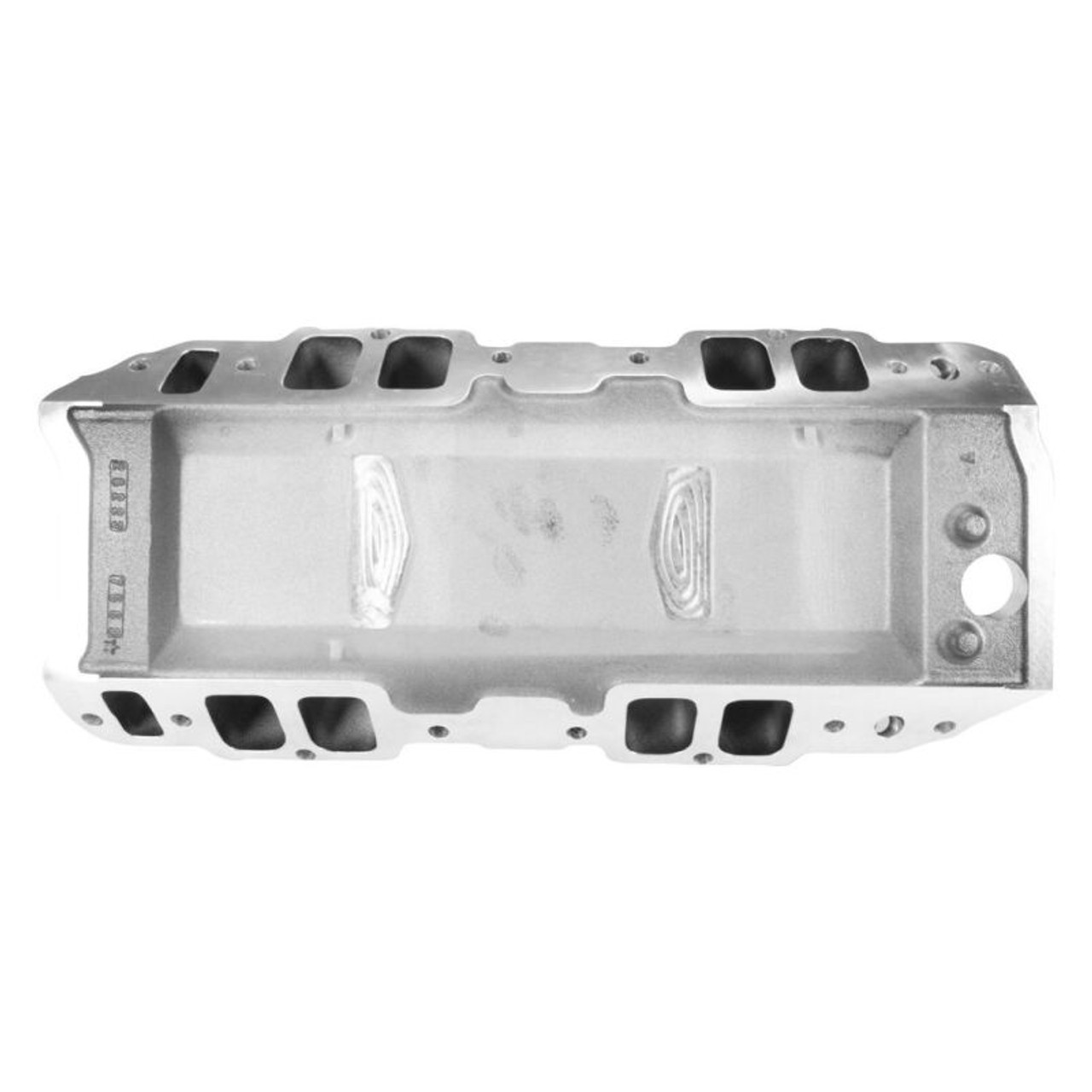 Edelbrock B/B Chev Rect Port RPM Air-Gap Manifold - Black Plasma Finish - 7562-BP