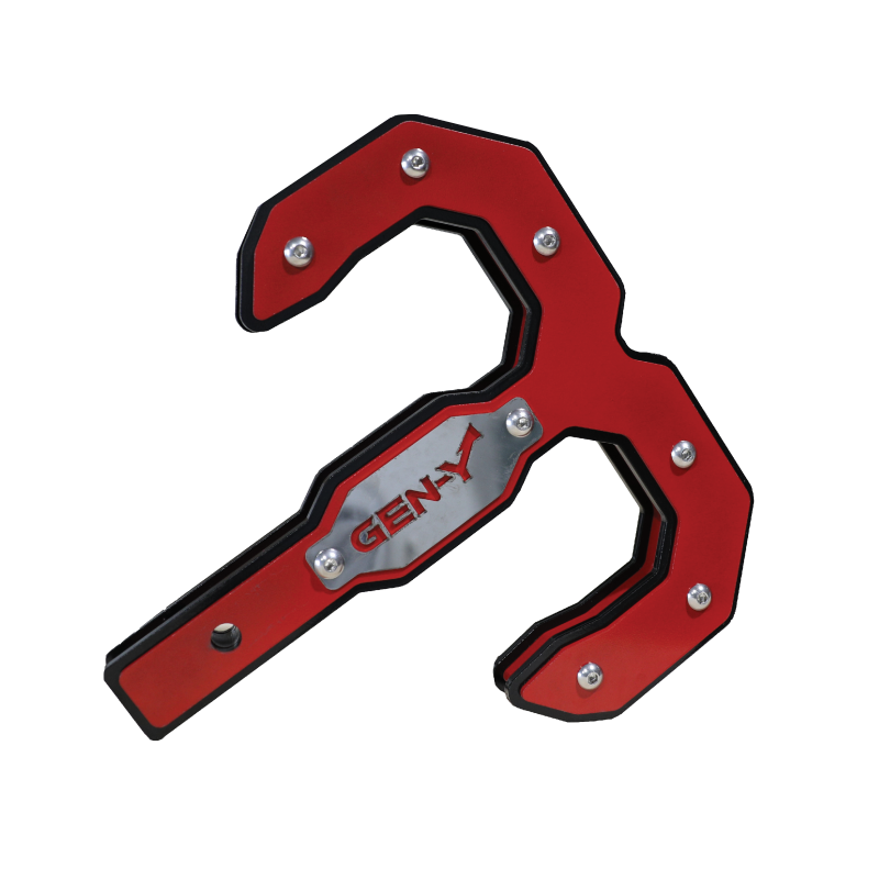Gen-Y Hulk 2.5 21K Tow Hook 2.5in Shank - Black/Red - GH-0072