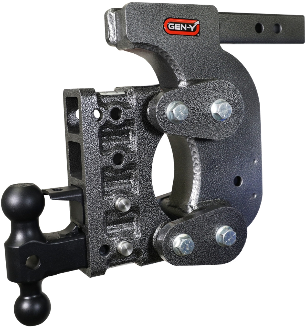 Gen-Y The Boss Torsion-Flex 2in Shank 12.5in Drop 16K Hitch w/GH-051 Dual-Ball/Pintle Lock/Stab Kit - GH-1424