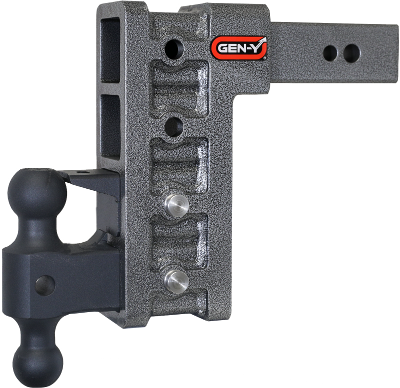 Gen-Y Mega Duty 2.5in Shank 9in Drop 3.5K TW 32K Hitch w/GH-0161 Dual-Ball/Pintle Lock - GH-1624