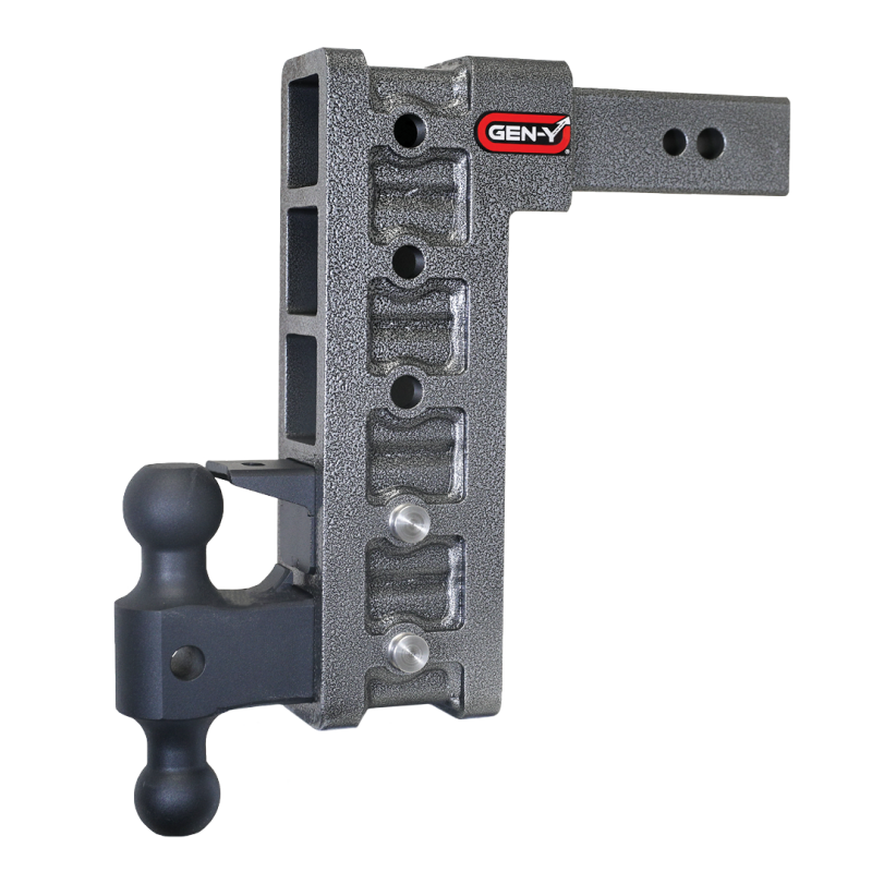 Gen-Y Mega Duty 2.5in Shank 12in Drop 3.5K TW 32K Hitch w/GH-0161 Dual-Ball/Pintle Lock - GH-1625
