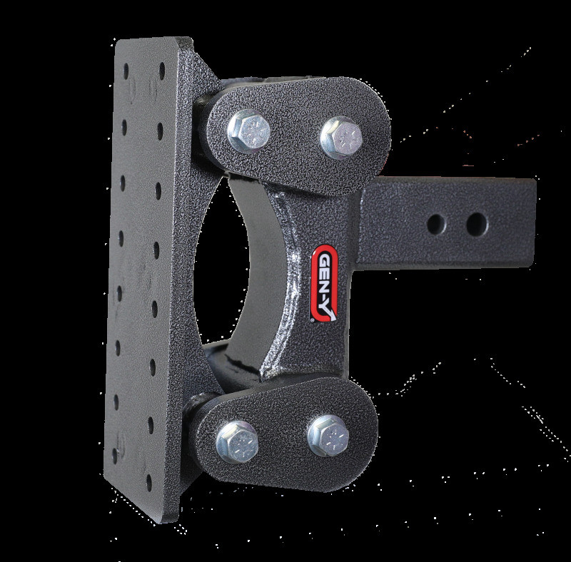 Gen-Y The Boss Torsion-Flex Pintle Plate 3in Shank 6.5in Drop 2.4K TW 21K Hitch - GH-1801