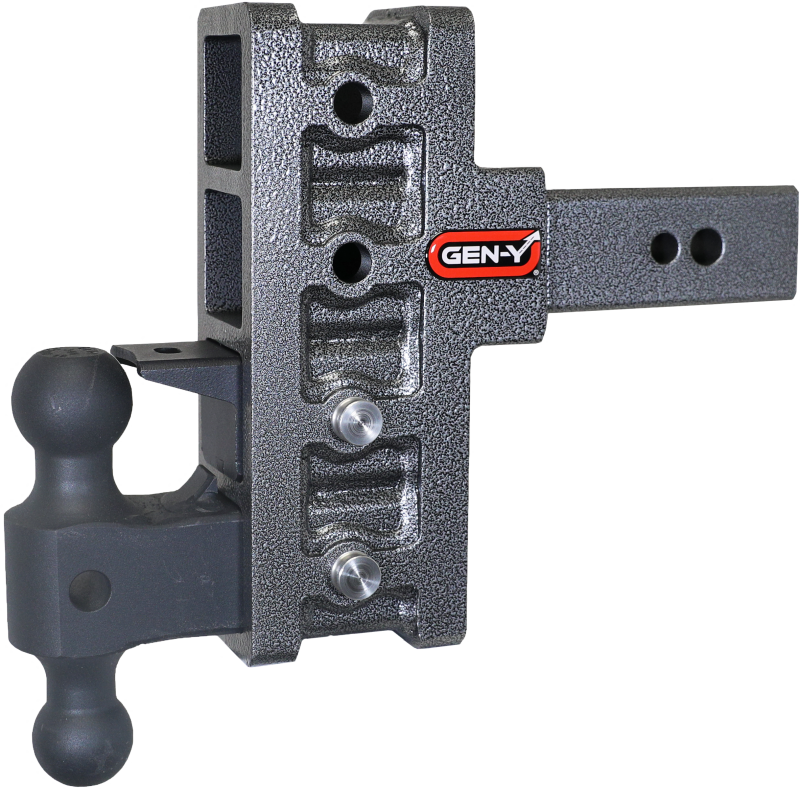 Gen-Y Mega Duty 2.5in Shank 6in Offset Drop 32K Hitch w/GH-0161 Dual-Ball/GH-0162 Pintle Lock - GH-1924