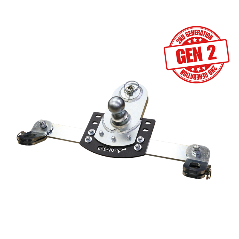 Gen-Y 20-24 GM Short/Long Bed GoosePuck II 5in Offset Ball Puck Mount 25K TW w/Safety Chain Anchors - GH-21017