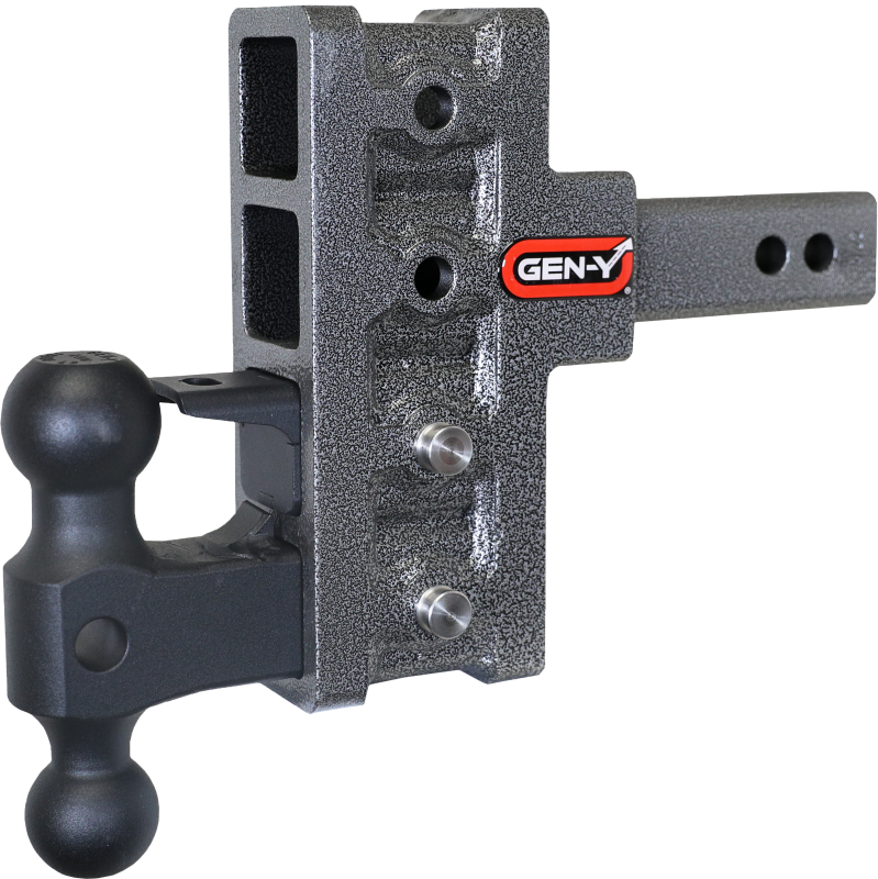 Gen-Y Mega Duty 2in Shank 5in Offset Drop 2K TW 16K Hitch w/GH-051 Dual-Ball/GH-032 Pintle Lock - GH-224