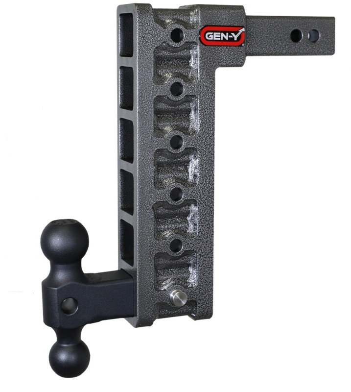 Gen-Y Mega Duty 2in Shank 12.5in Drop 10K Hitch w/Dual-Ball (Use w/Stabilizer Kit GH-0100) - GH-316
