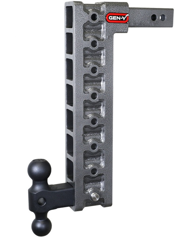 Gen-Y Mega Duty 2in Shank 17.5in Drop 10K Hitch w/GH-031 Dual-Ball w/GH-0100 Stabilizer Kit - GH-318