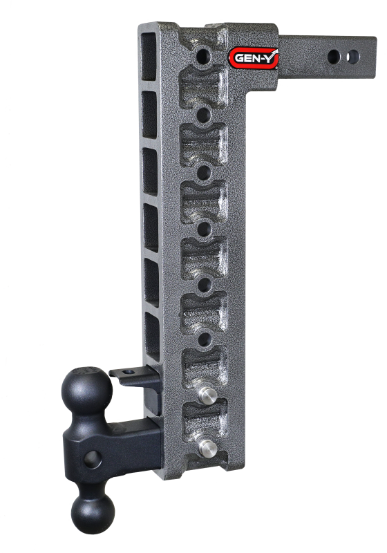 Gen-Y Mega Duty 2in Shank 17.5in Drop 10K Hitch w/Dual-Ball/Pintle Lock/Stabilizer Kit - GH-328