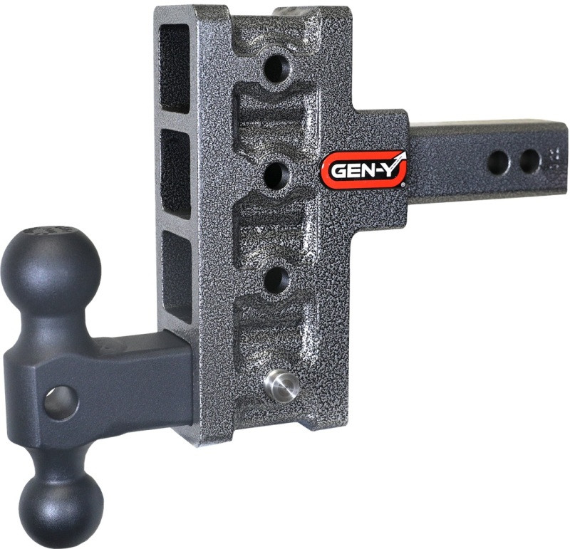 Gen-Y Mega Duty 2in Shank 5in Offset Drop 1.5K TW 10K Hitch w/GH-031 Dual-Ball - GH-414