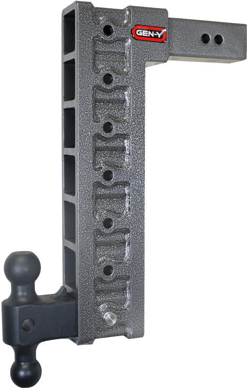Gen-Y Mega Duty 2.5in Shank 18in Drop 3K TW 21K Hitch w/GH-061 Dual-Ball/GH-0101 Stabilizer Kit - GH-617