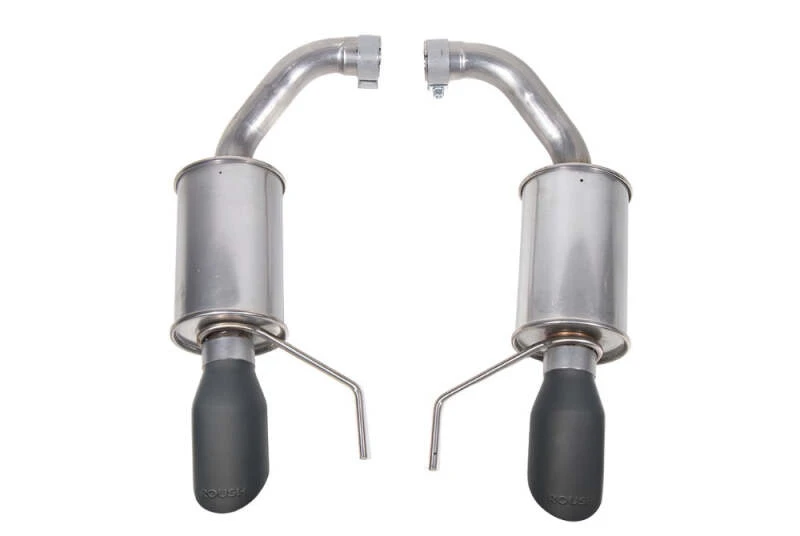 Roush 2024 Ford Mustang GT/EcoBoost Dual Tip Axle Back Exhaust w/ Black Tips - 422333-BLK Photo - Close Up