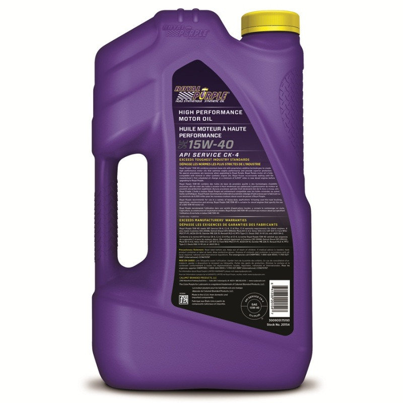 Royal Purple Duralec Super Diesel 15W-40 Motor Oil (Canada) - 5 Quart - 23154