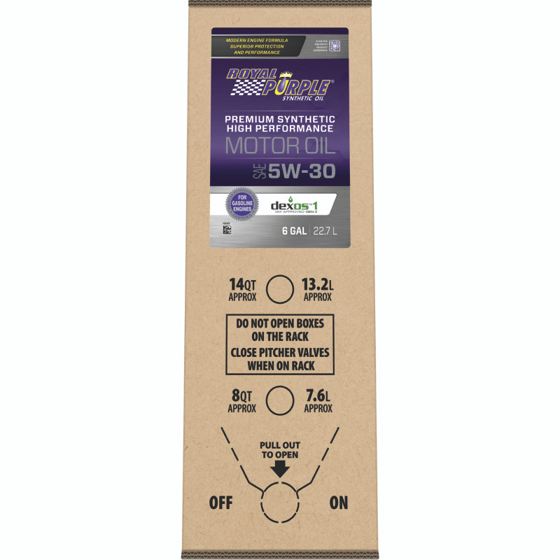 Royal Purple Premium Synthetic High Performance Multi-Grade 5W-30 Motor Oil - 6 Gallon Bag-In-Box - 60530