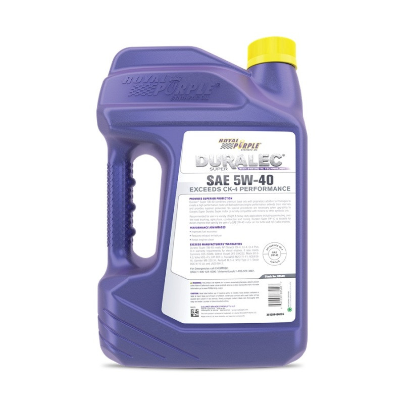 Royal Purple Duralec Super Diesel 5W-40 CK-4 Motor Oil - 1 Gallon - 80540