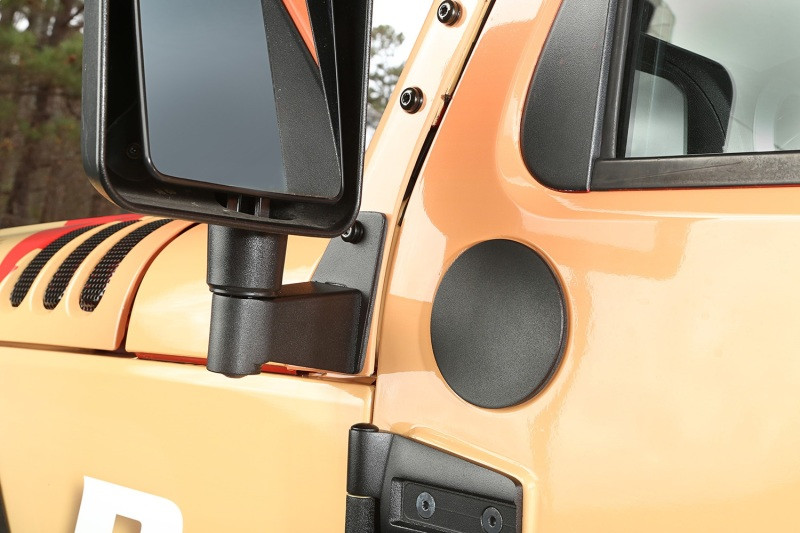 Rugged Ridge 07-18 Jeep Wrangler JK Textured Black Mirror Relocation Brackets - 11025.07