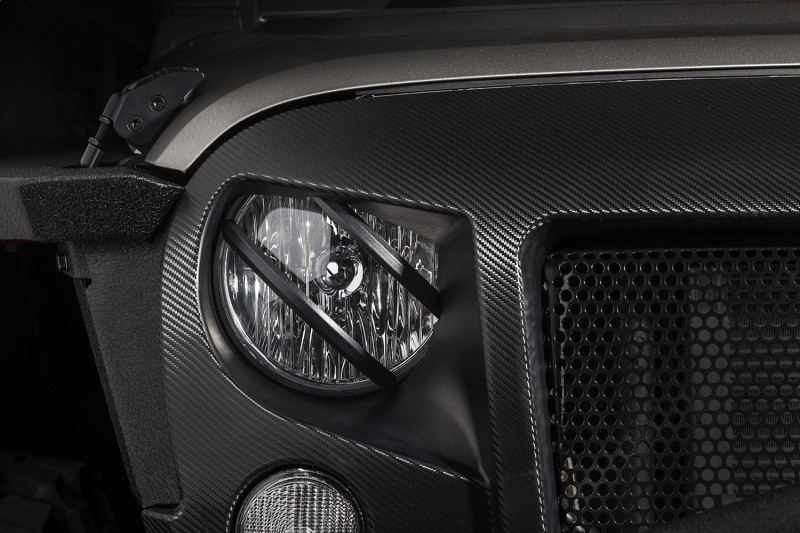 Rugged Ridge 07-18 Jeep Wrangler JK Black Elite Pivotal Headlight Euro Guard - 11230.13