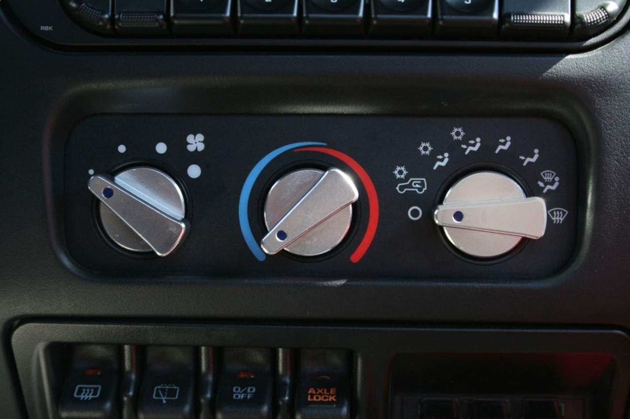 Rugged Ridge 3-Pc Alu Climate Control Knob Set Blue 99-06TJ - 11420.03