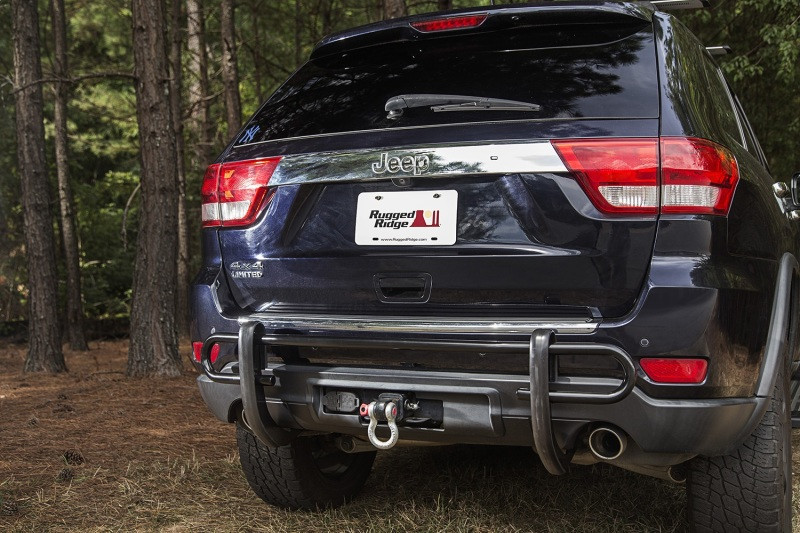 Rugged Ridge Rear Bumper Guard Black. Double Tube 11-18 WK - 11513.03