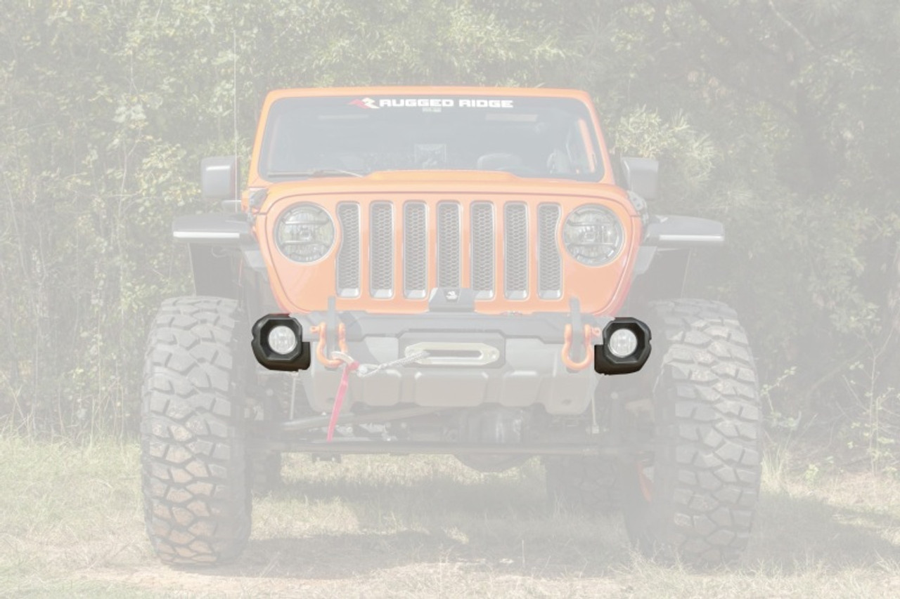 Rugged Ridge Jeep 19-22 Wrangler JL/20-22 Gladiator Venator Front Bumper Stubby Ends - Black - 11549.64