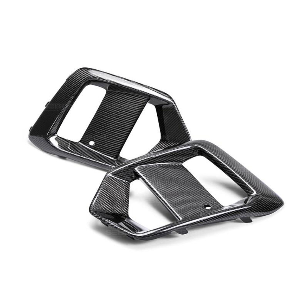 Seibon 16-18 Ford Focus RS Carbon Fiber Fog Light Surrounds - FLS16FDFO