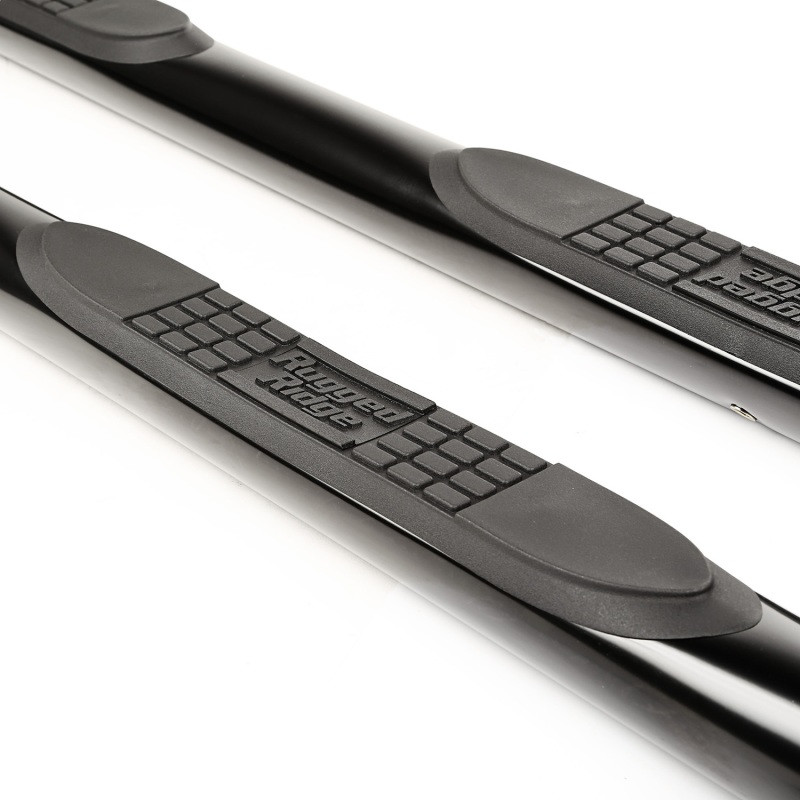 Rugged Ridge 3-In Round Side Steps Black 15-18 Renegade BU - 11591.11