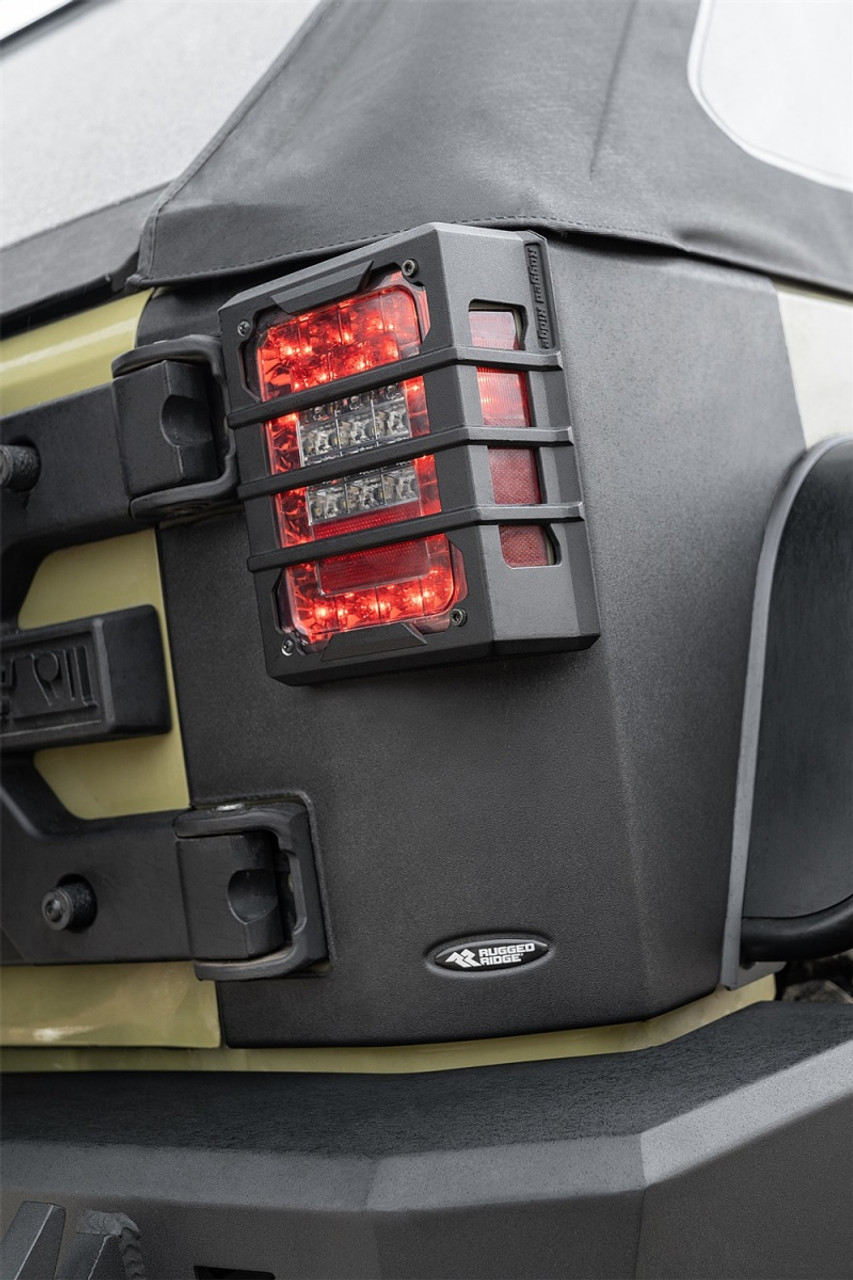 Rugged Ridge Rear Corner Kit Body Armor 4-Door 07-18 Jeep Wrangler JKU - 11651.77