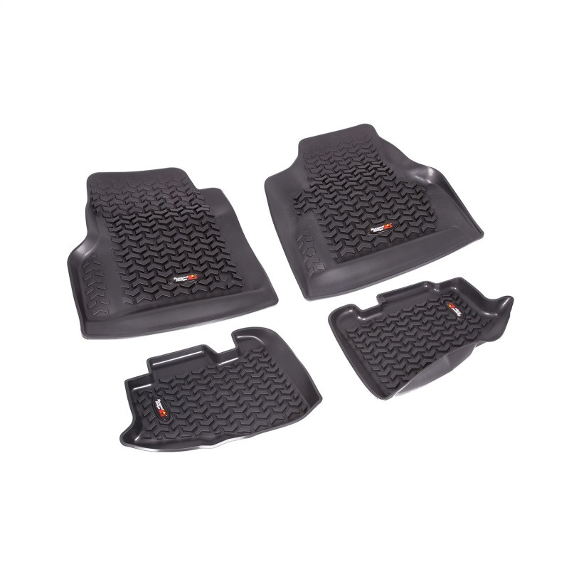 Rugged Ridge Floor Liner Front/Rear Black 1997-2006 Jeep Wrangler TJ - 12987.10
