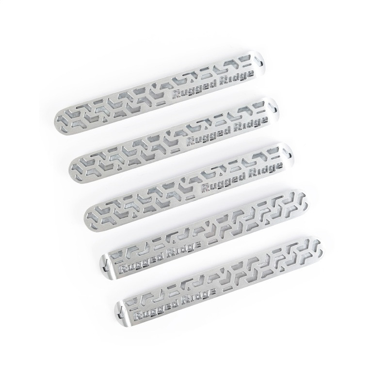 Rugged Ridge Elite Dr Hndle Insert Brushed Tread 4D 07-18 Jeep Wrangler JK - 13311.51