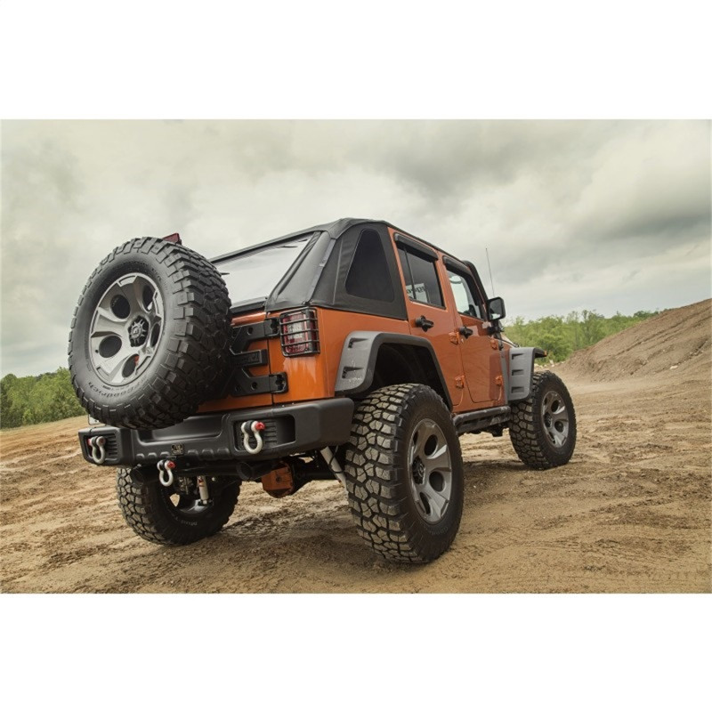 Rugged Ridge Bowless Soft Top Black Diamond 4-Door 07-18 Jeep Wrangler JK - 13750.38