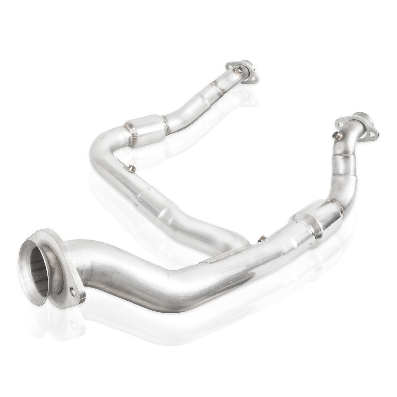Stainless Works 15-18 F-150 3.5L Downpipe 3in High-Flow Cats Y-Pipe Factory Connection - FT16ECODPCAT