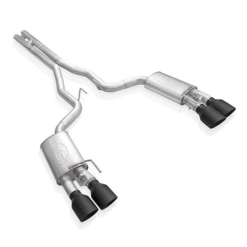 Stainless Works Redline Series Catback / H-Pipe / Black Tips - 20-23 Mustang GT500