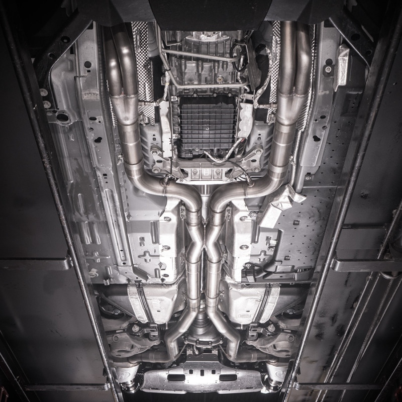 Stainless Works Redline Series Catback / X-Pipe / Polished Tips - 20-23 Mustang GT500