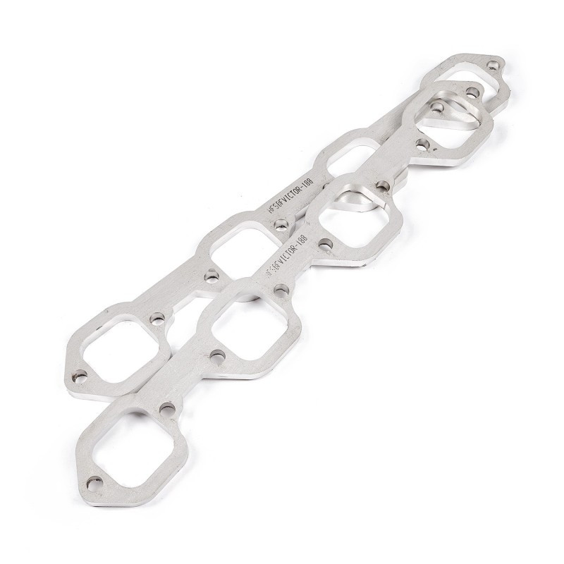 Stainless Works SBF Victor Senior Heads Square Port Header 304SS Exhaust Flanges 2in Primaries - HFSBFVICT200