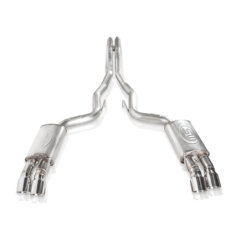 Stainless Works Redline Series Catback / Factory Connect / H-Pipe / WITH Active Exhaust - 18-23 Mustang GT