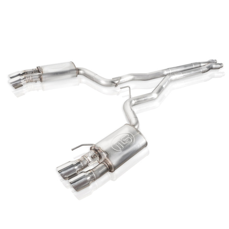 Stainless Works Redline Series Catback / Factory Connect / X-Pipe / WITH Active Exhaust - 18-23 Mustang GT