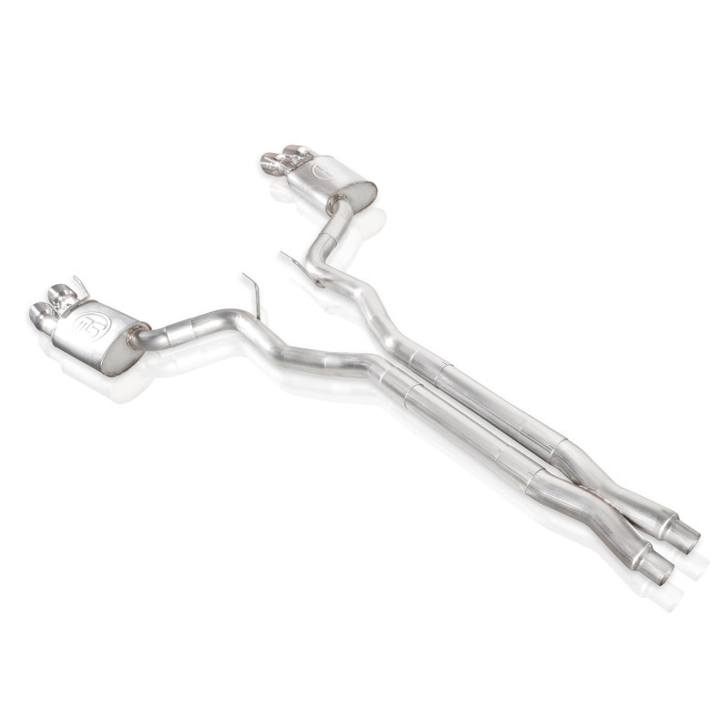 Stainless Works Redline Series Catback / Factory Connect / X-Pipe / WITH Active Exhaust - 18-23 Mustang GT