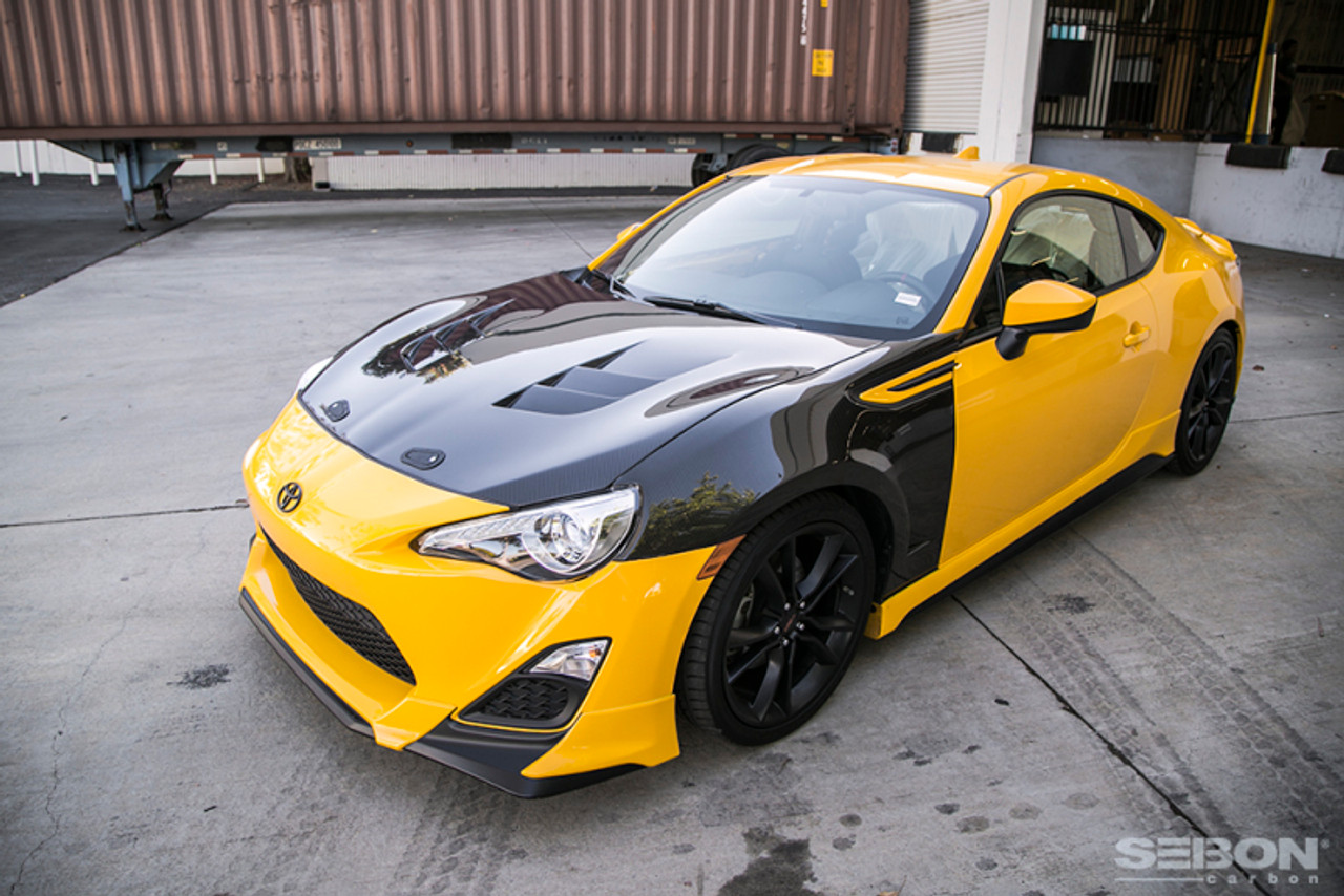 Seibon 12-13 BRZ/FRS TS Style Carbon Fiber Hood - HD1213SCNFRS-TS