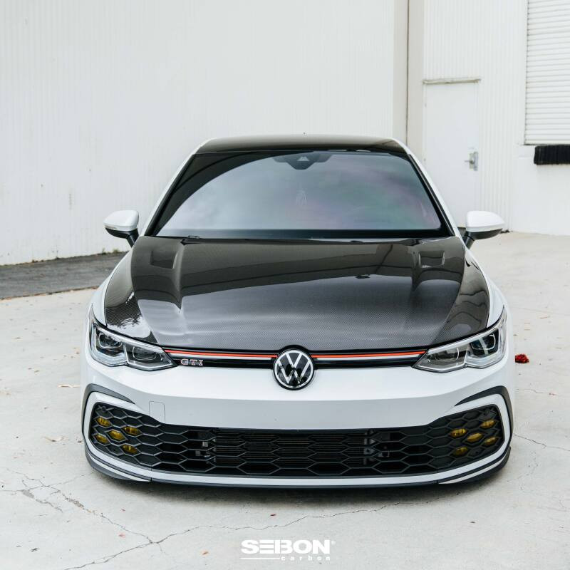 Seibon 22-23 Volkswagen Golf GTI/R  TM-Style Carbon Fiber Hood - HD22VWG8-TM