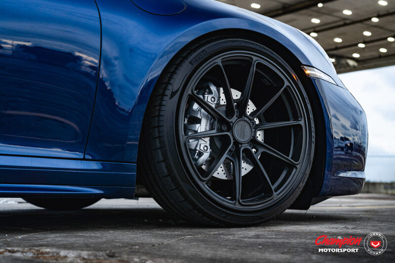 Vossen X Champion RS92 21X11.5 / ET58 / 5X130 / Satin Black Wheel / Taycan - Rear - RS92-76 Photo - Primary