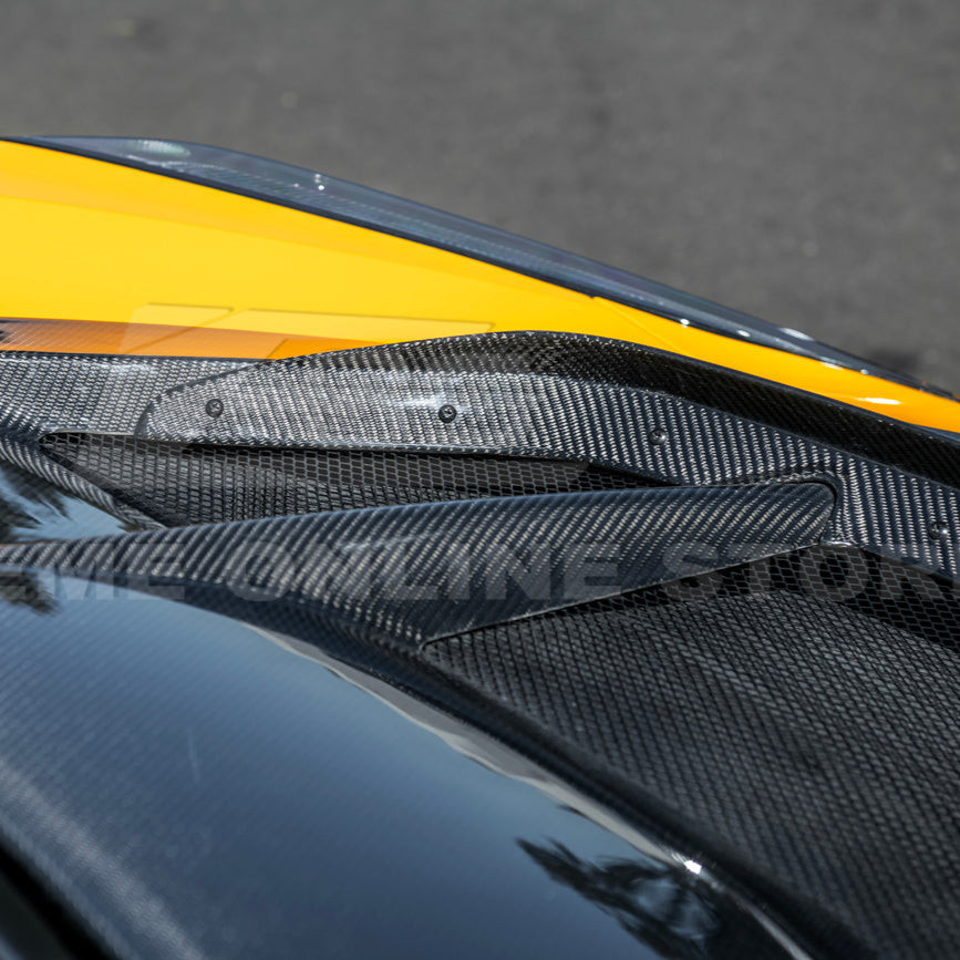 EOS ZR1 Style Carbon Fiber Hood - C8 Corvette Stingray / E-Ray / Z06 / ZR1 (HOOD-1004-BKCF)