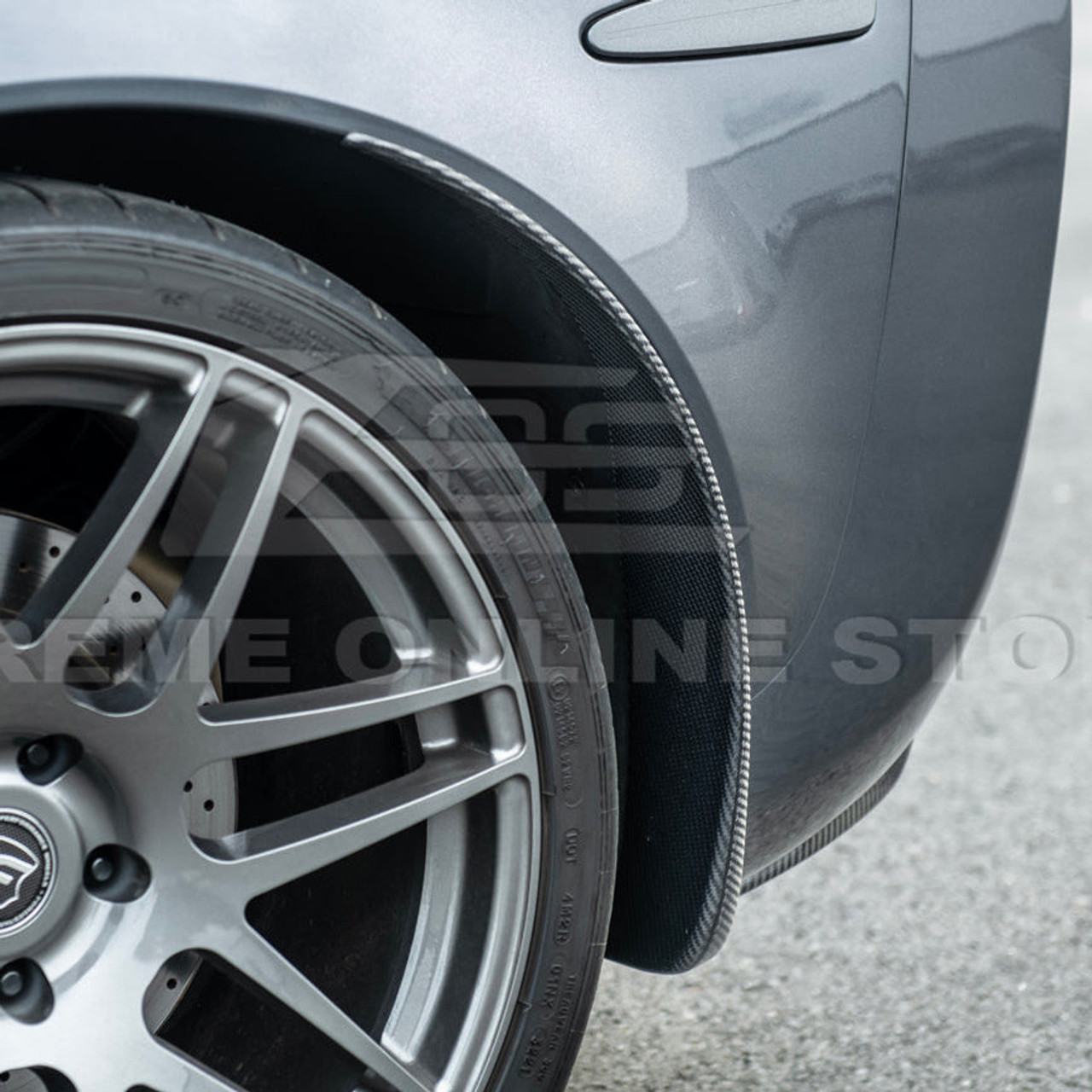 EOS Carbon Fiber Splash Guards - Rear - 05-13 C6 Corvette GS / Z06 / ZR1 (MF-590-BKCF)