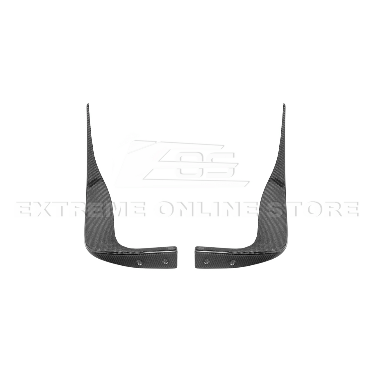 EOS Carbon Fiber Splash Guards - Front & Rear - 05-13 C6 Corvette GS / Z06 / ZR1 (MF-589-BKCF_MF-590-BKCF)