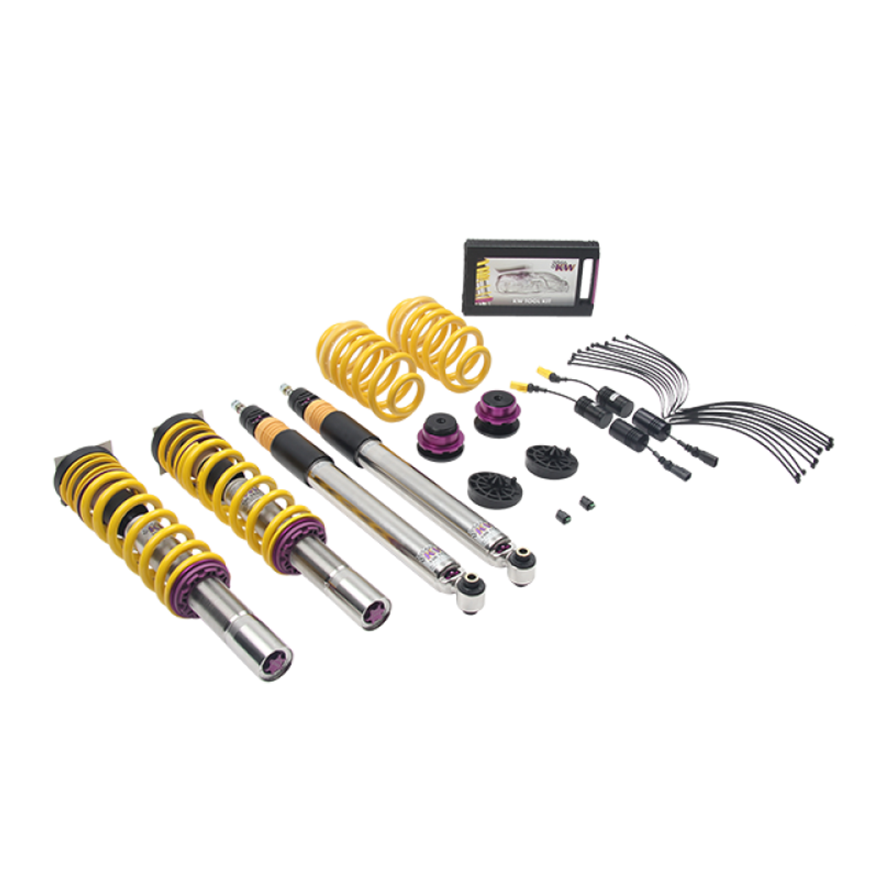 KW Coilover Kit V3 2017+ Audi A4 (B9) Sedan 2wd w/ Electronic Dampers - 352100AW