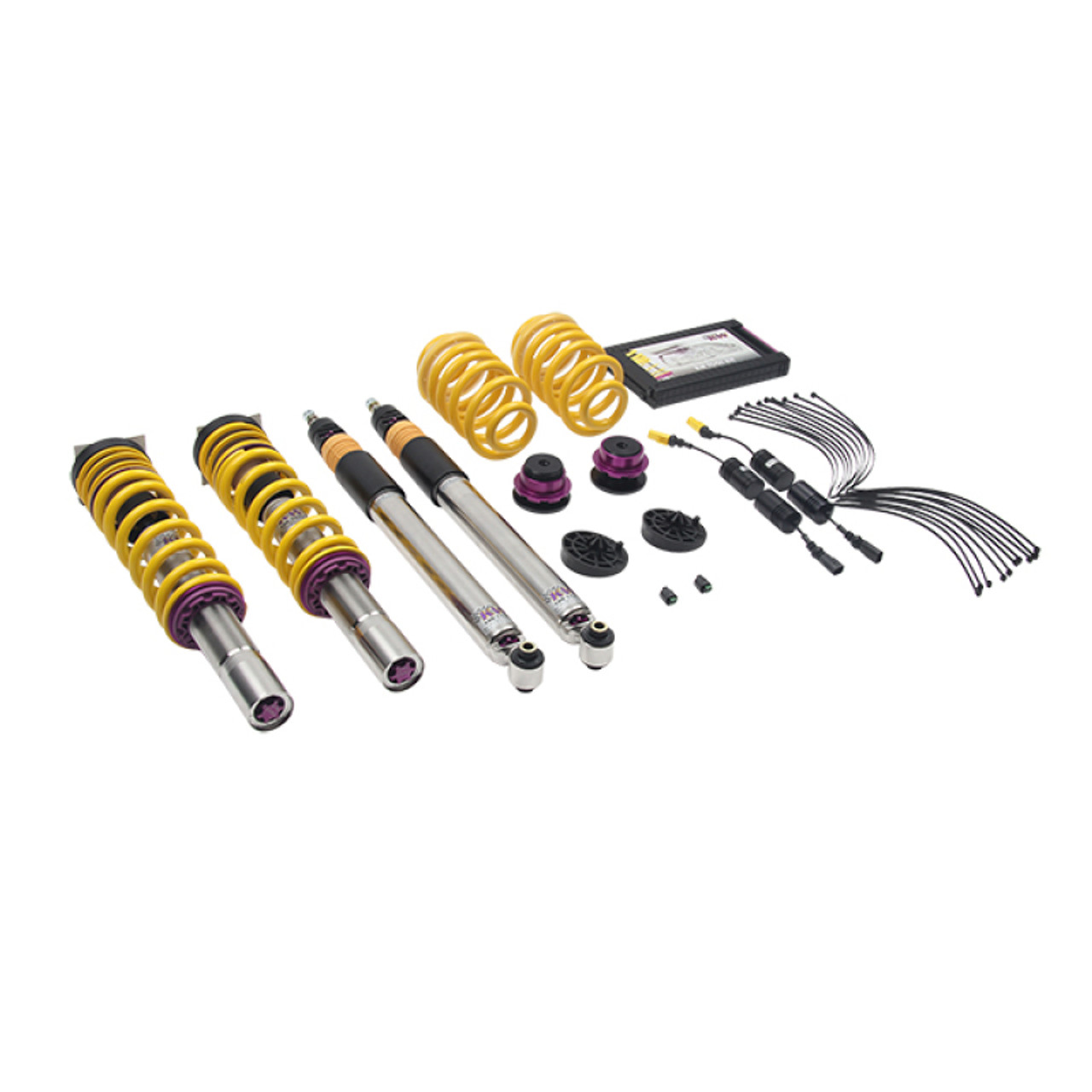 KW Coilover Kit V3 2017+ Audi A4 (B9) Sedan 2wd w/ Electronic Dampers - 352100AW