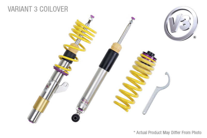 KW Coilover Kit V3 Mercedes C Class (W205) Coupe / Sedan 4MATIC (AWD) w/o EDC - 35225086